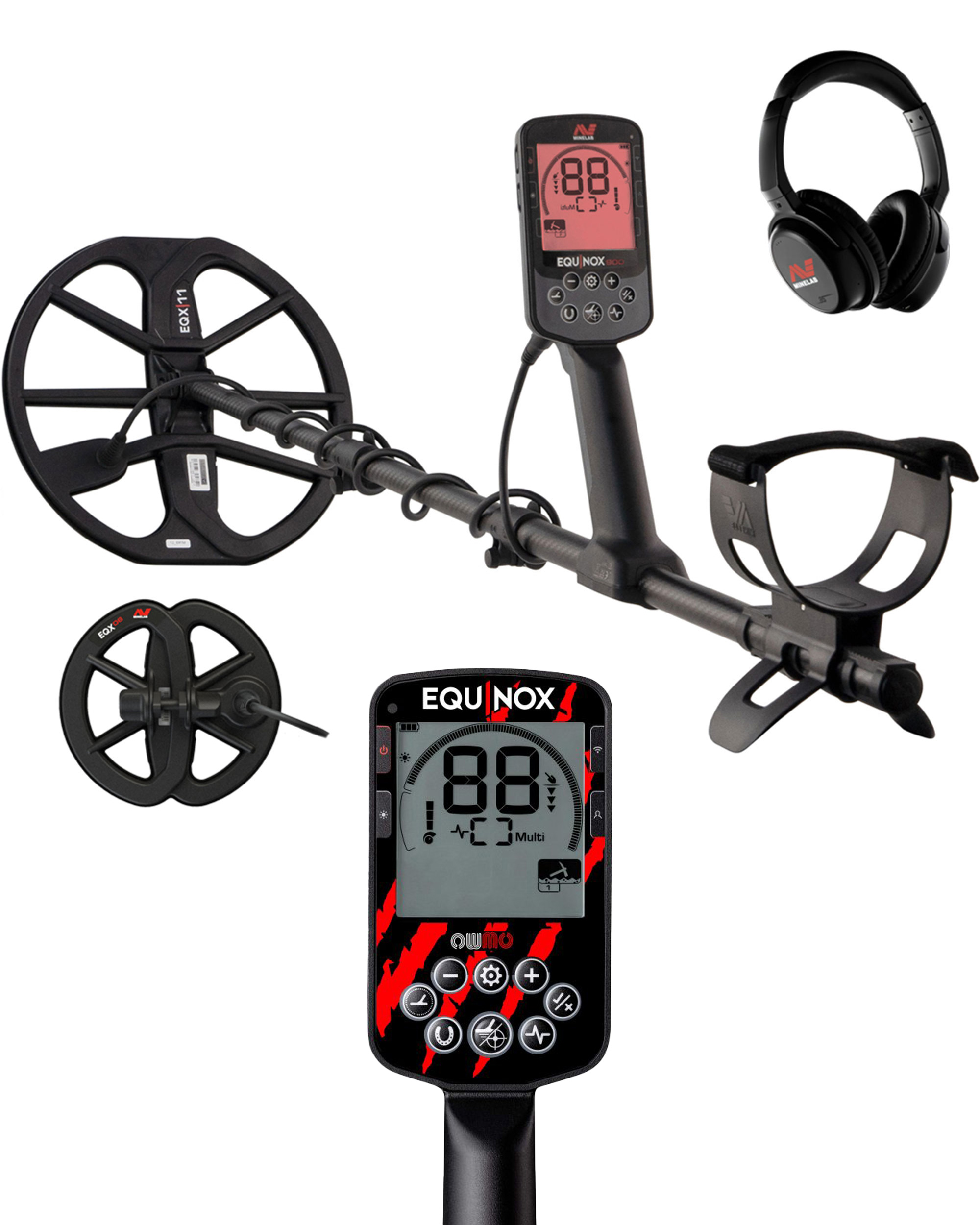 Minelab Equinox 900 Metalldetekor mit 2 Spulen